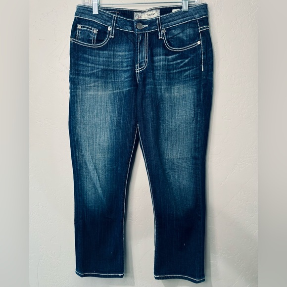 BKE Jeans Taylor Cropped Denim Dark Wash Stretch SZ 28 LIKE NEW! - Picture 4 of 16